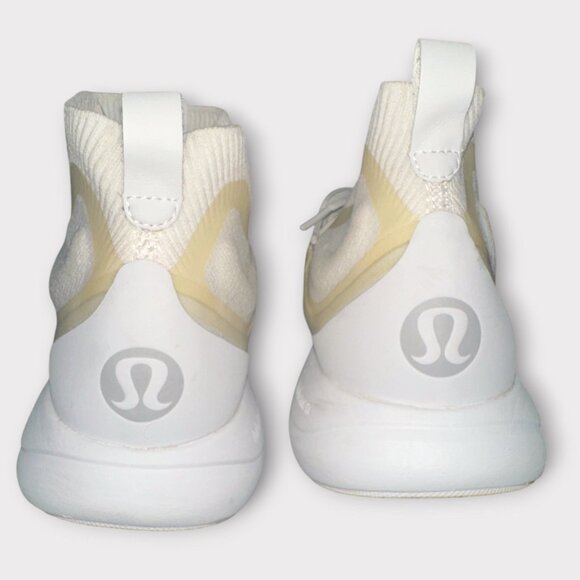 Lululemon Chargefeel Mid Workout Shoe Womens 8M White Mesh Sock Ankle Running - Picture 7 of 10